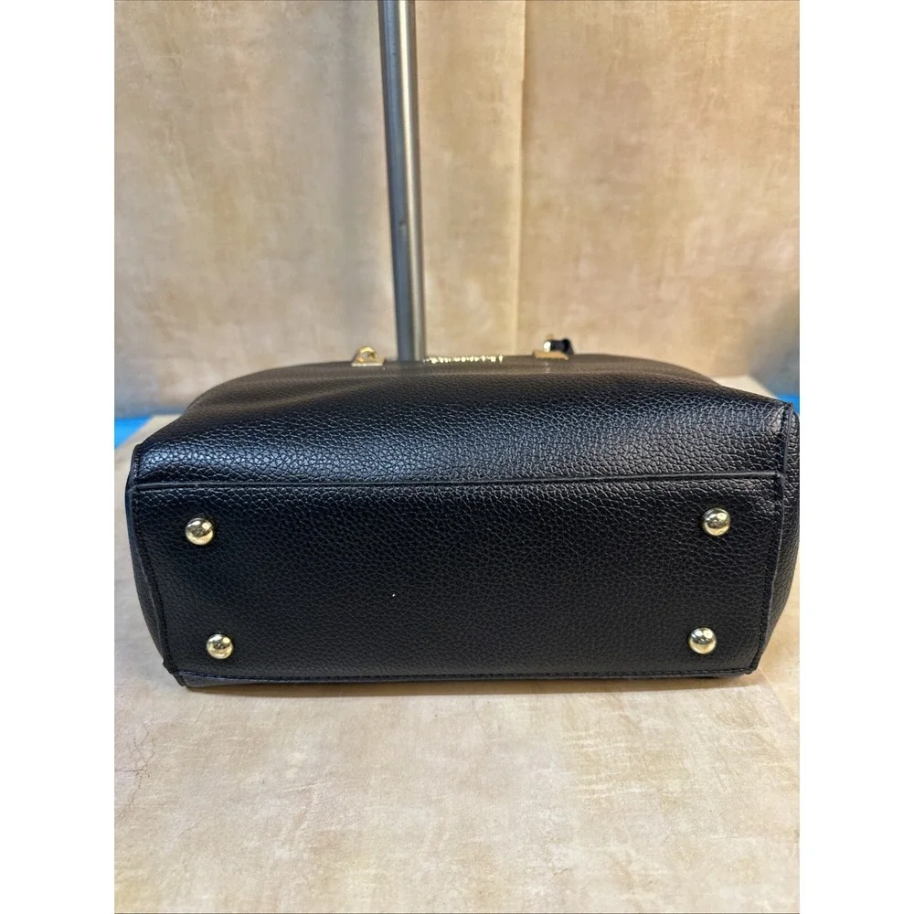 DANBAOLY Black Faux Leather Hand Bag Purse W/ Removable Strap New Without Tags.‎